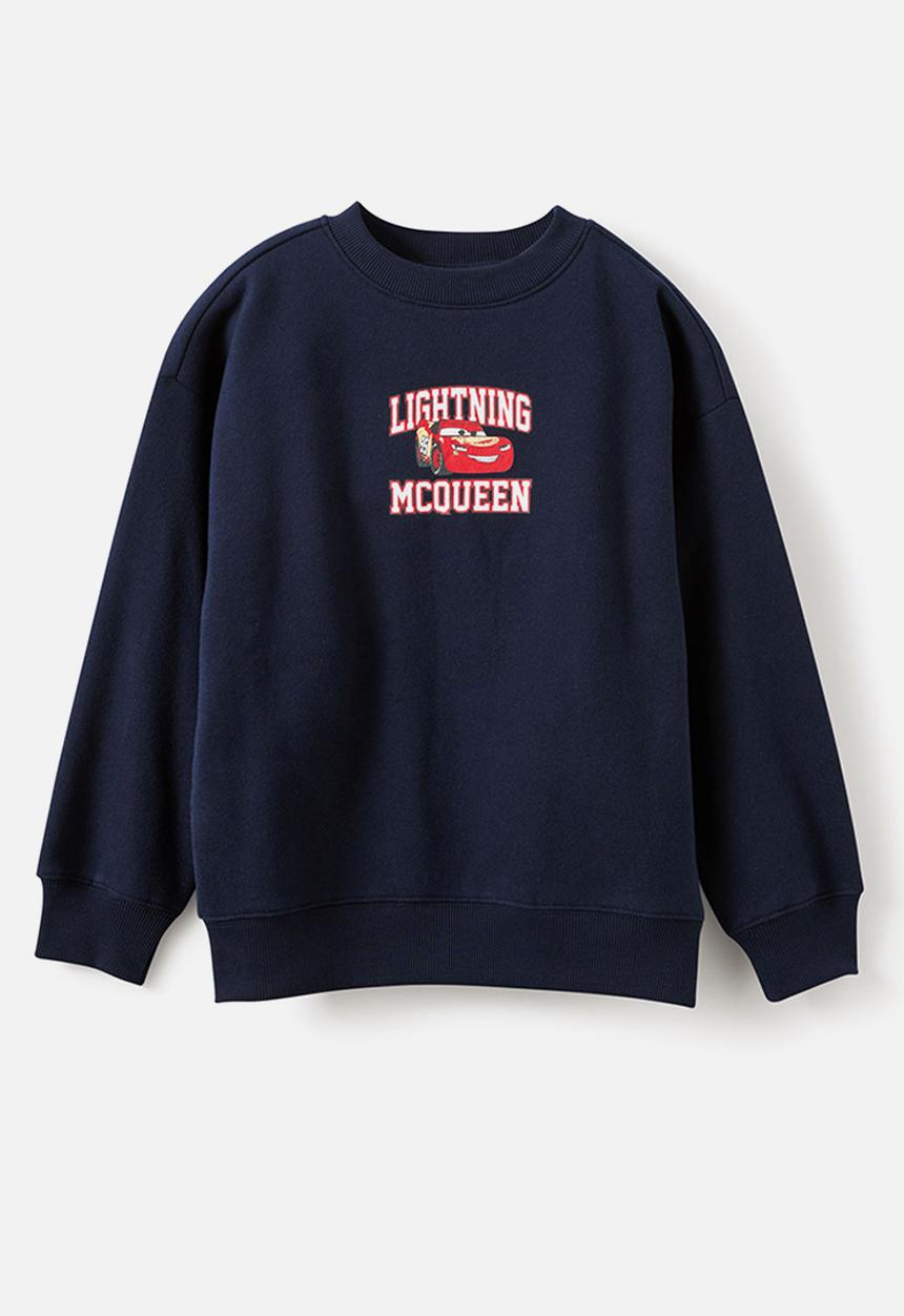 Cotton On - License Sammy Oversize Crew - Lcn Dis Squid Ink/Lightning Mcqueen 95
