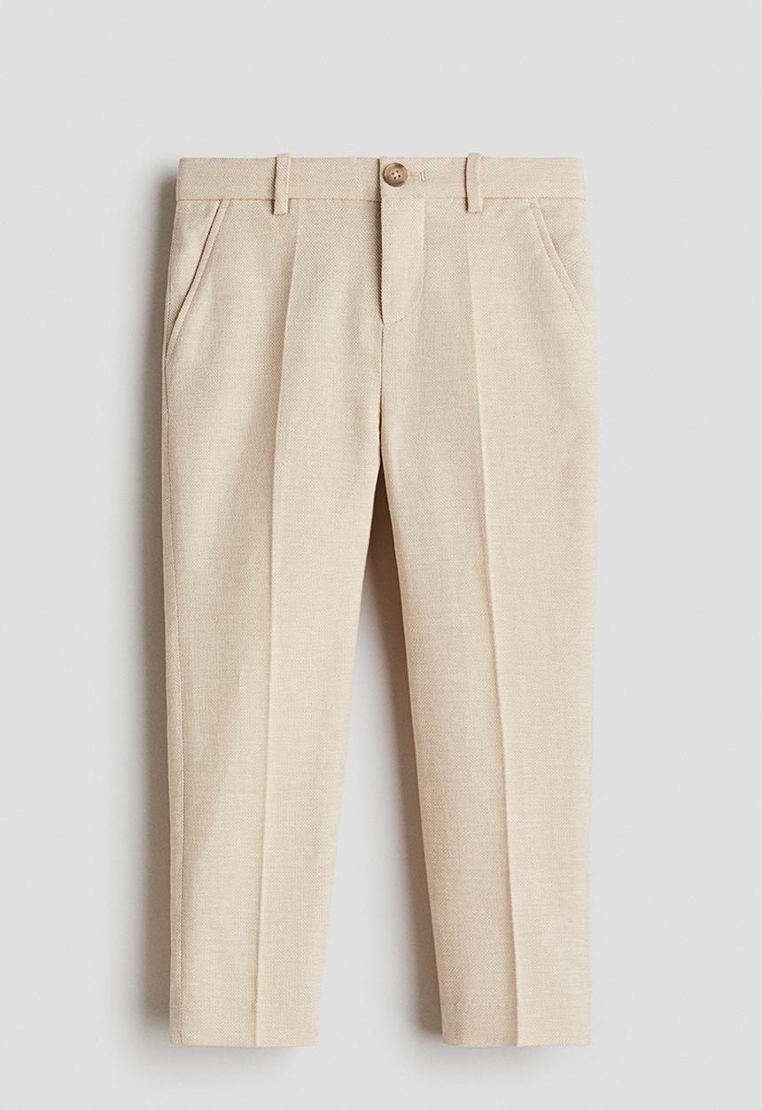 H&M - Slim fit suit trousers - light beige