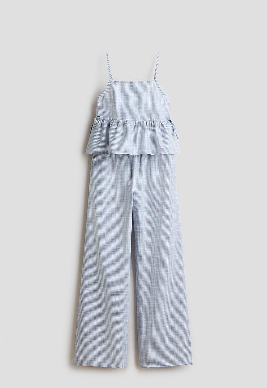 H&M - 2-piece seersucker set - blue/striped