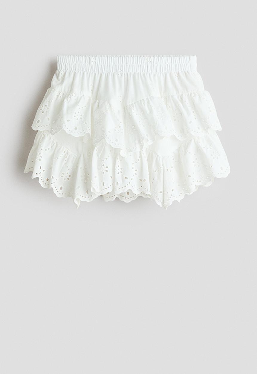 H&M - Broderie anglaise cotton skirt - white