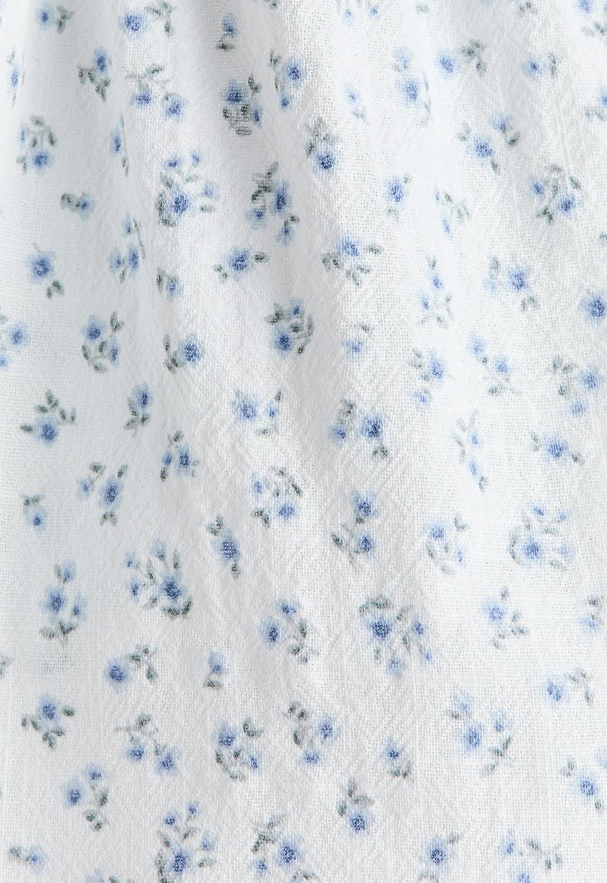 H&M - Peplum strappy top - white/blue floral