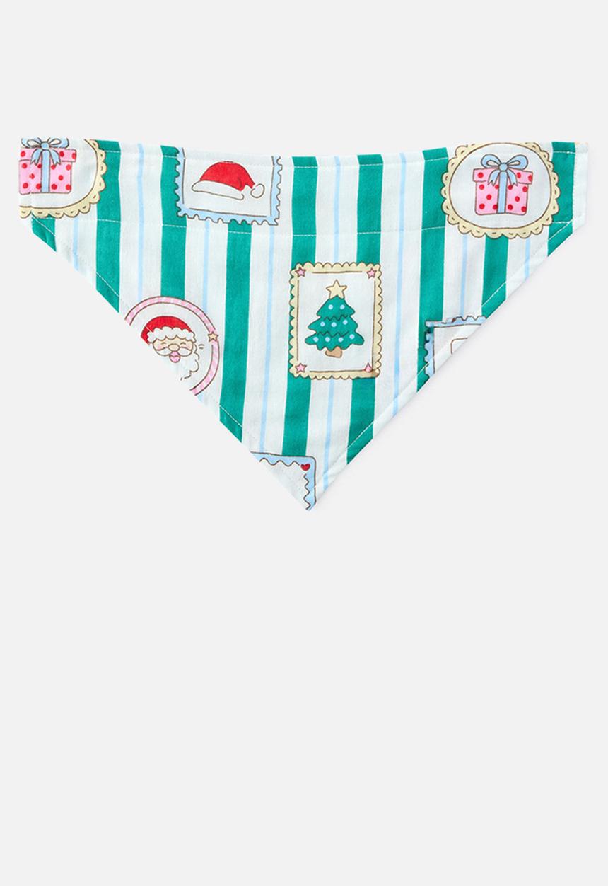 Cotton On - Pet Bandana Family Xmas - English Ivy/Santa Stamp