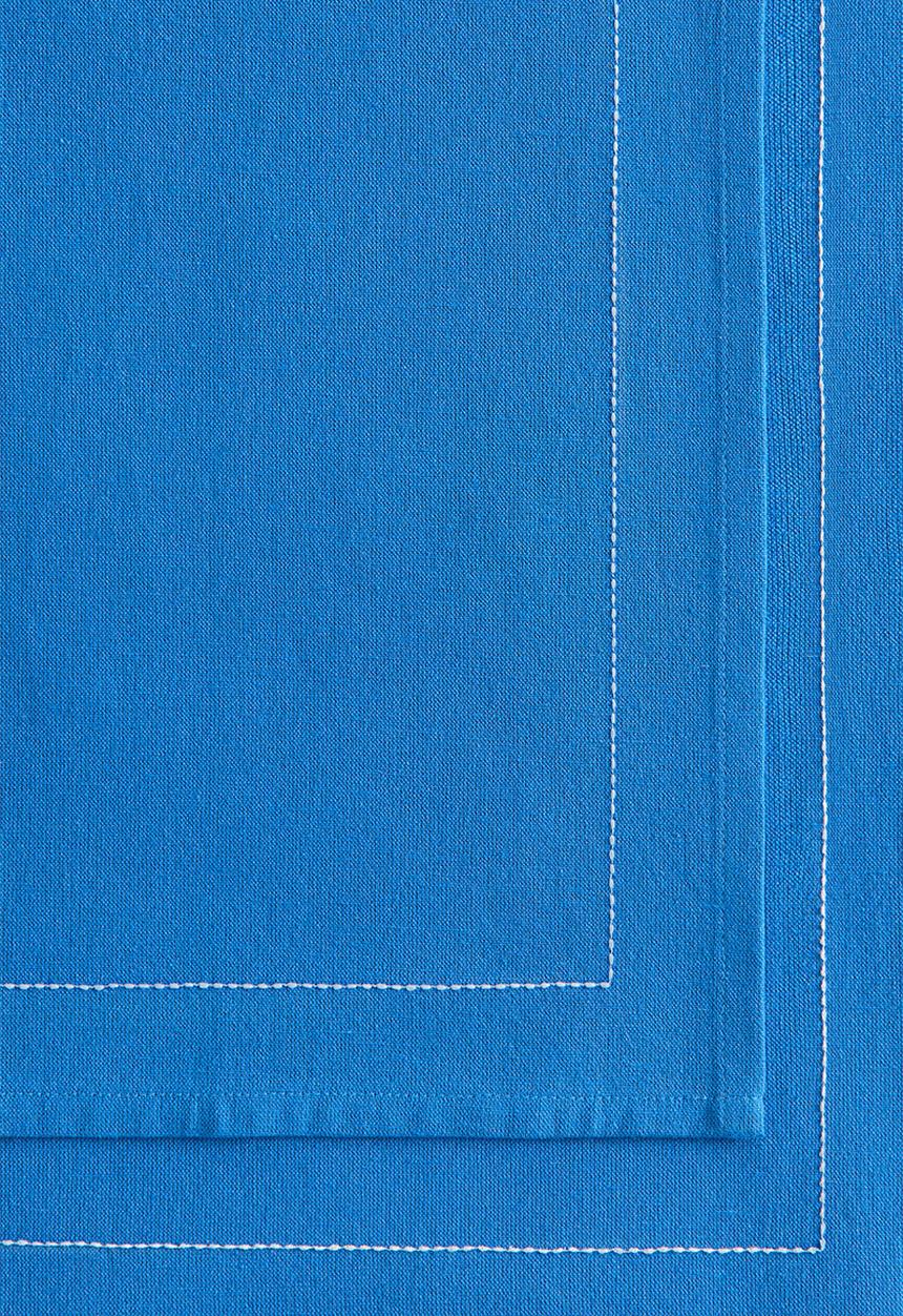 H&M - Embroidery-motif linen-blend table runner - blue/fish