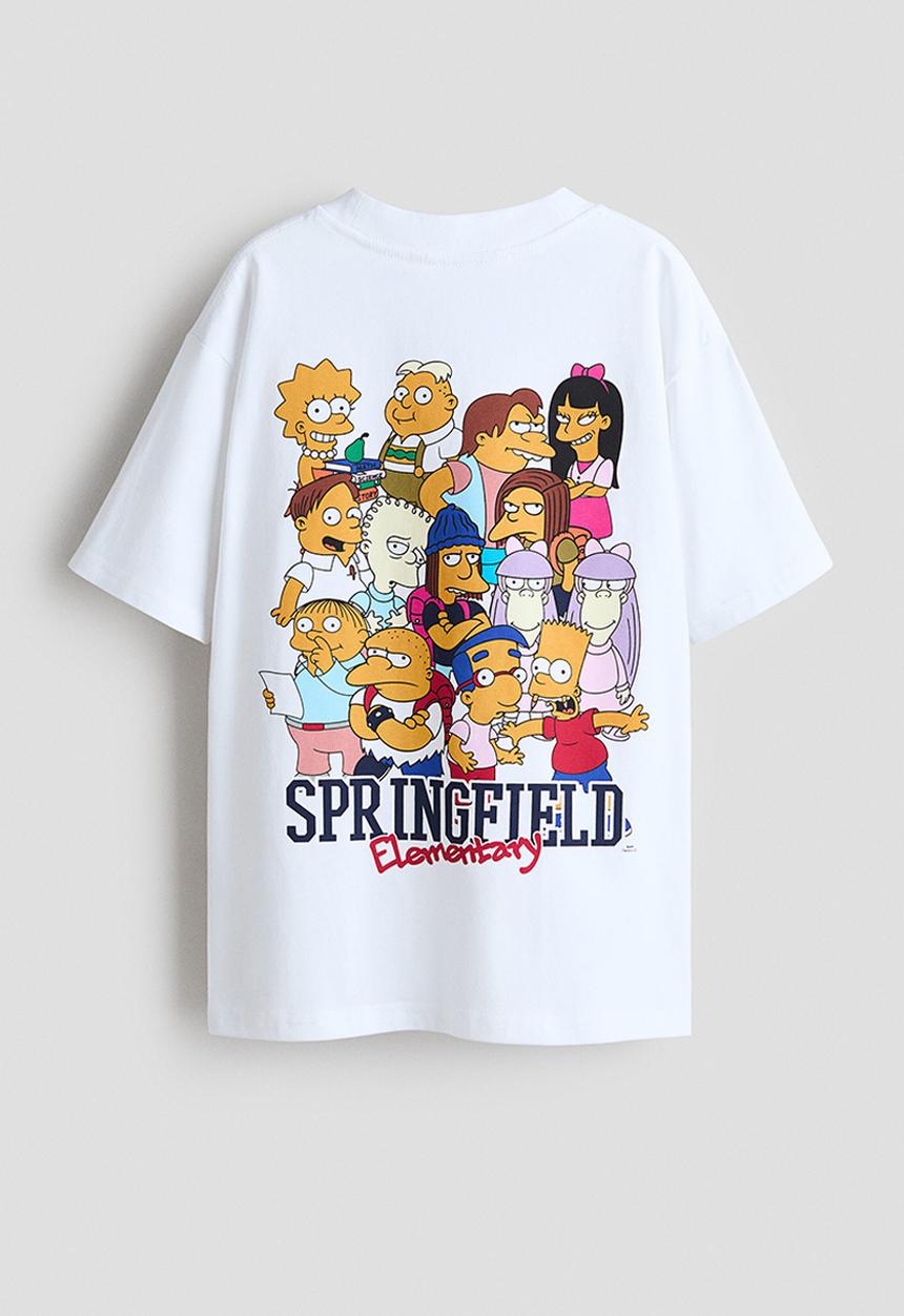 H&M - Printed t-shirt - white/the simpsons