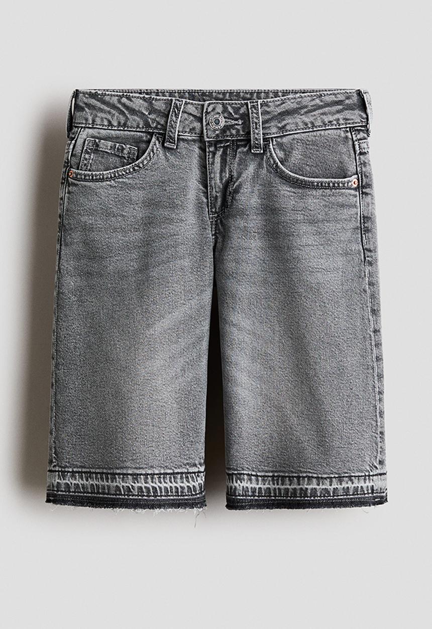 H&M - Wide leg low denim shorts - denim grey