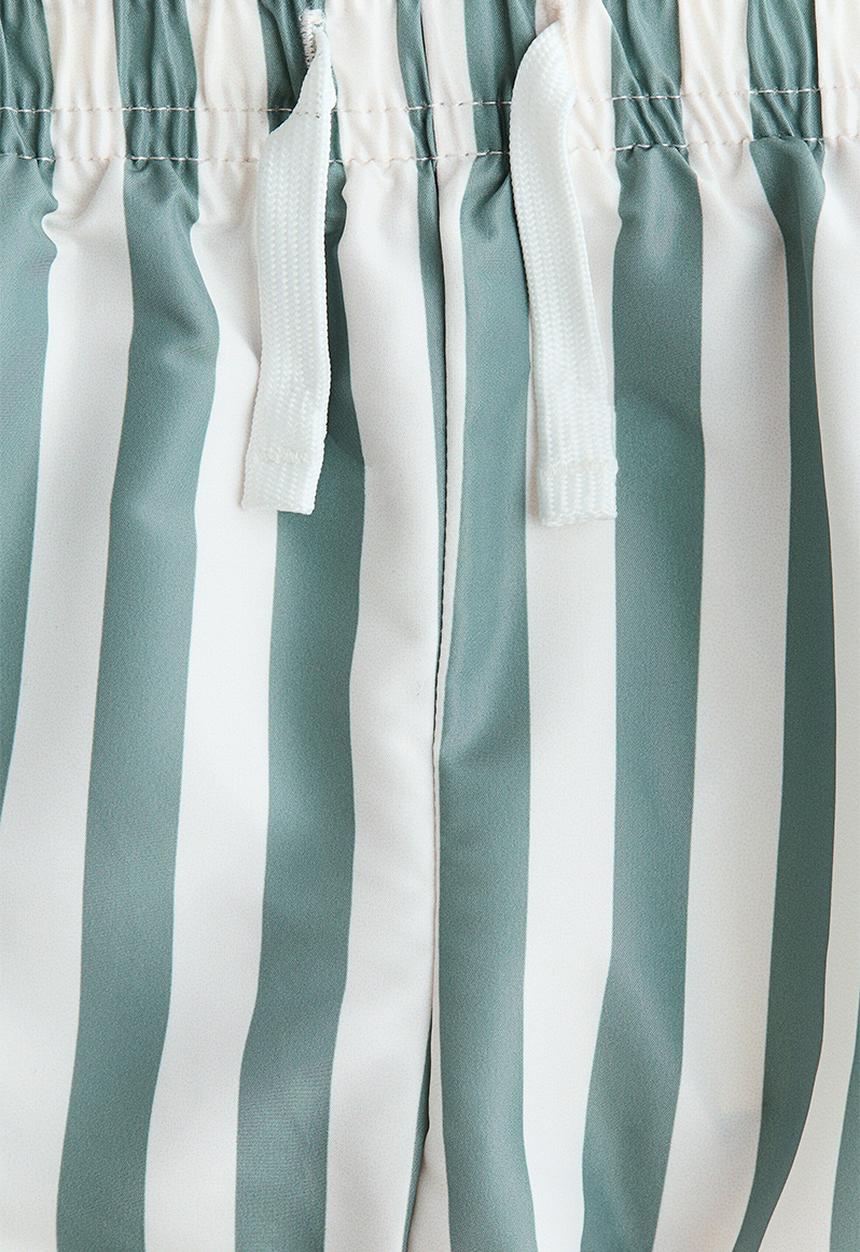 H&M - Patterned swim shorts - dark turquoise/striped
