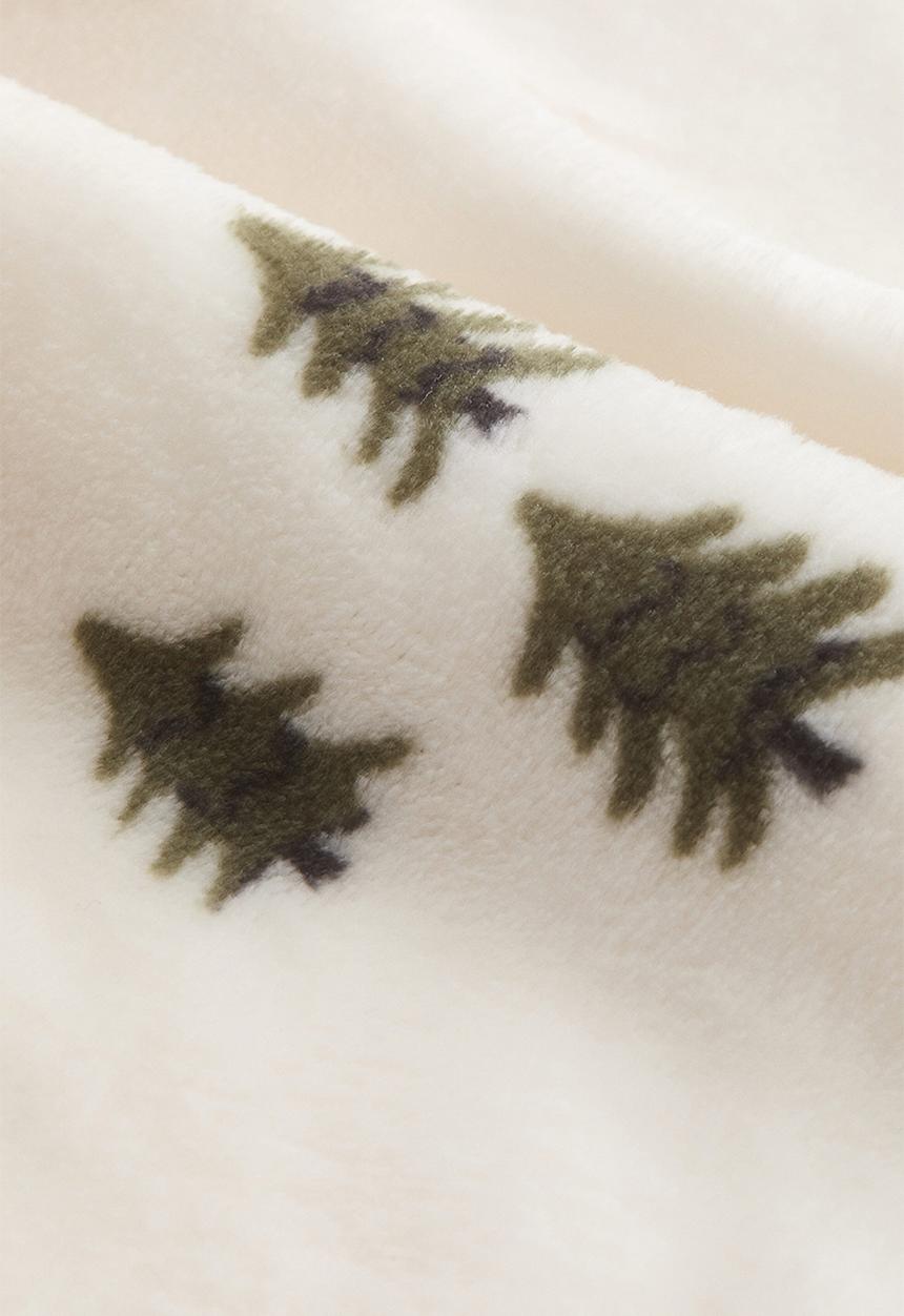 H&M - Patterned fleece blanket - cream/patterned