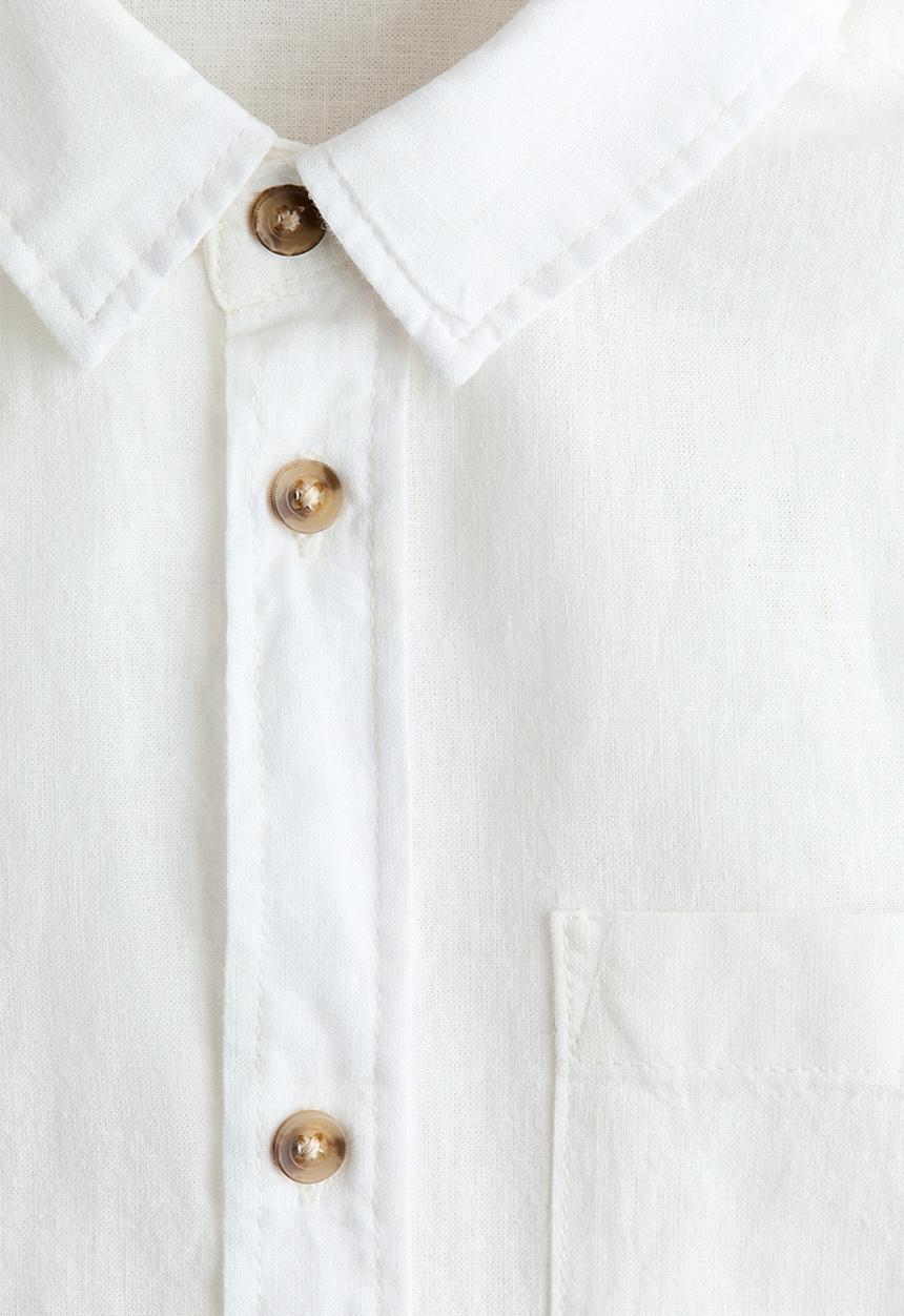 H&M - Linen-blend shirt - white