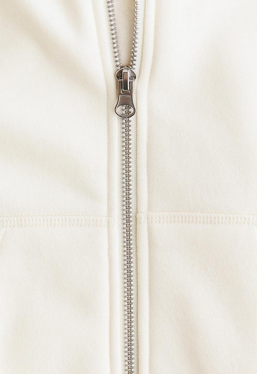 H&M - Zip-through hoodie - cream