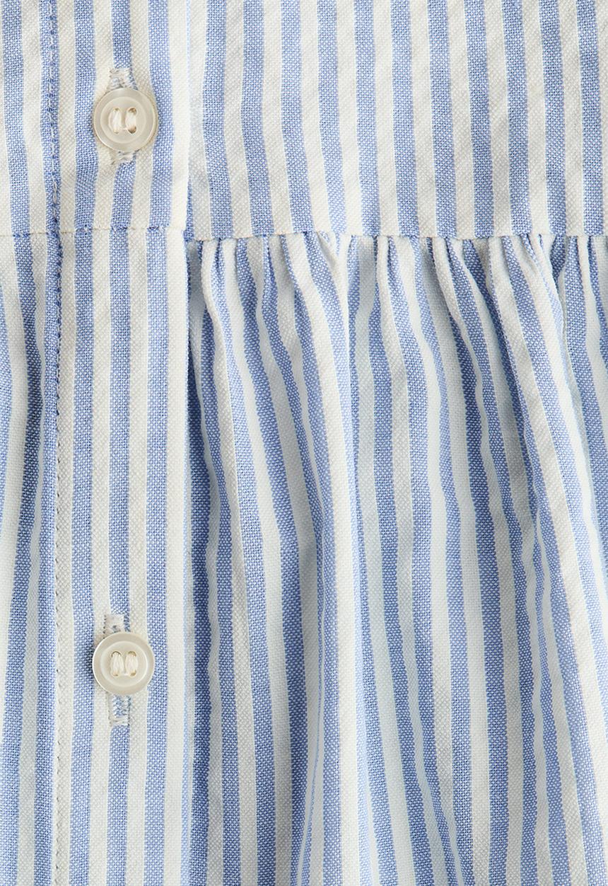 H&M - Sleeveless seersucker dress - white/blue striped