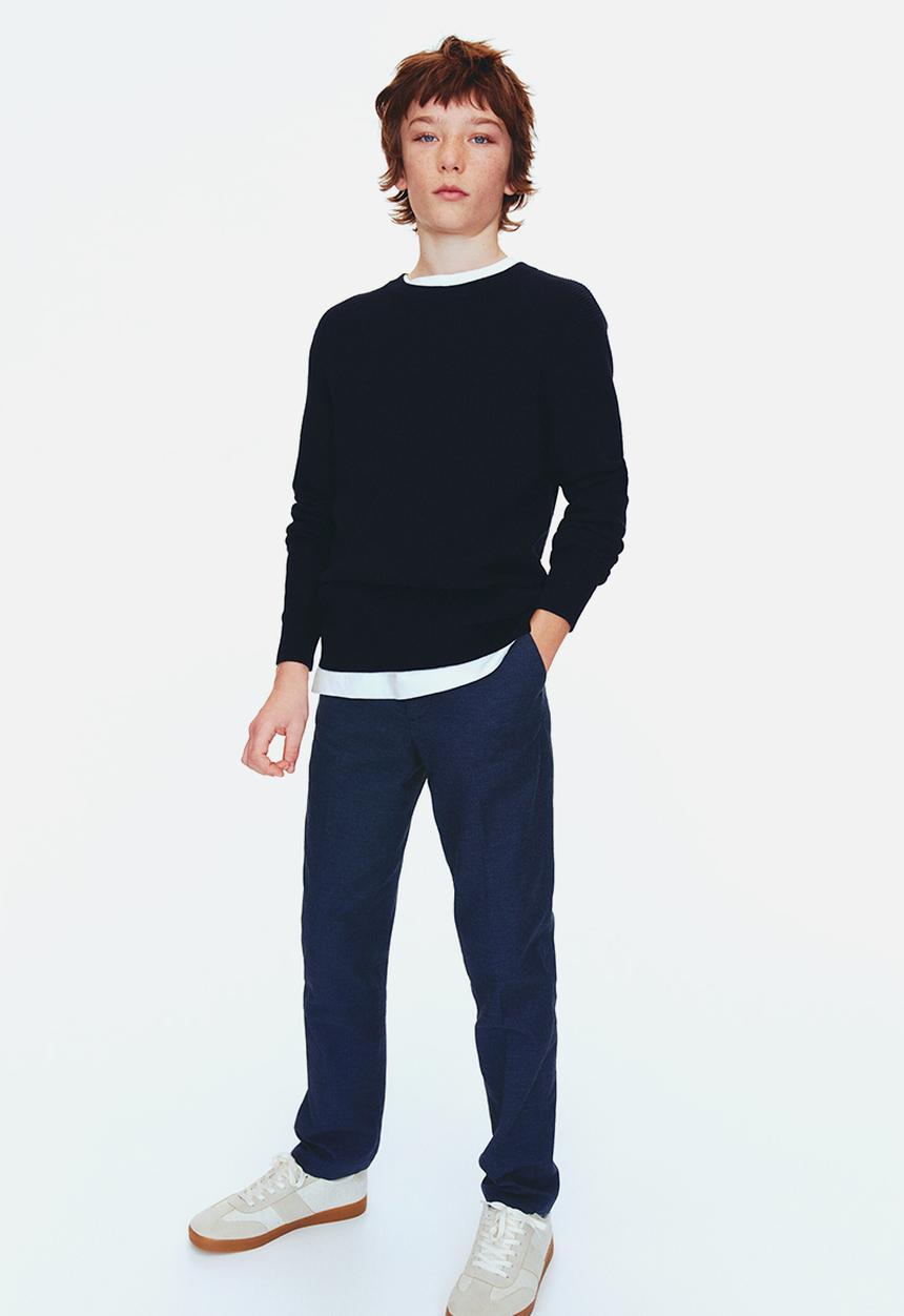 H&M - Tailored trousers - navy blue