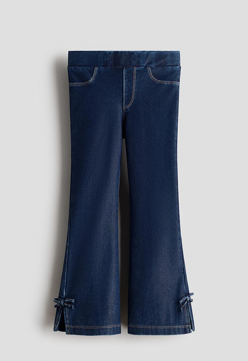 H&M - Denim-look flared jeggings - dark denim blue