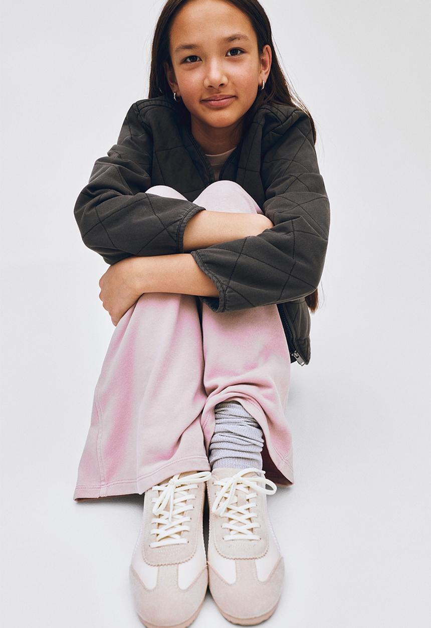 H&M - Wide joggers - light dusty pink