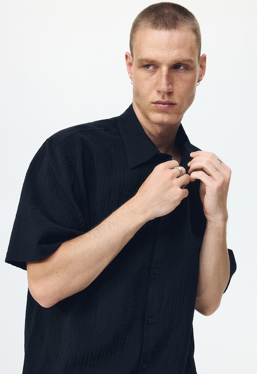 H&M - Relaxed fit shirt - black