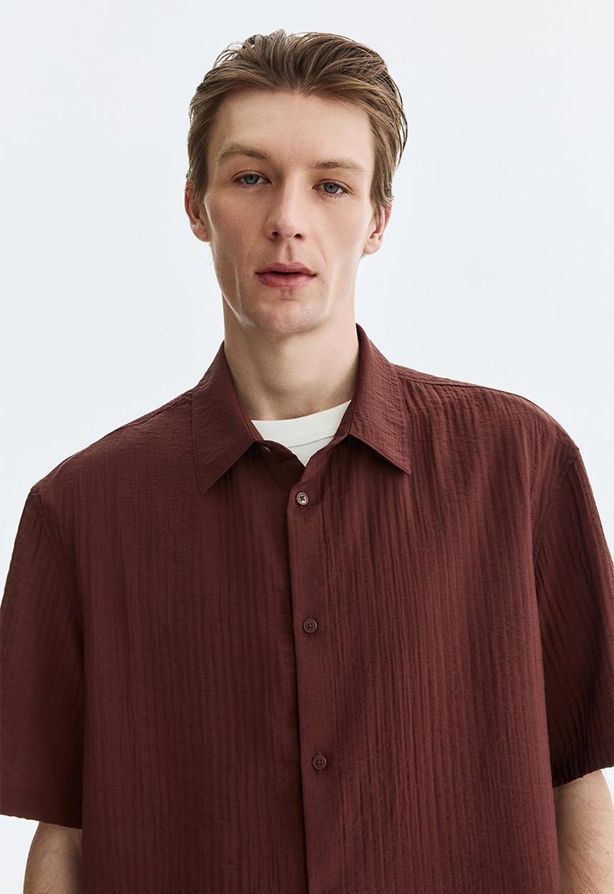 H&M - Relaxed fit shirt - burgundy