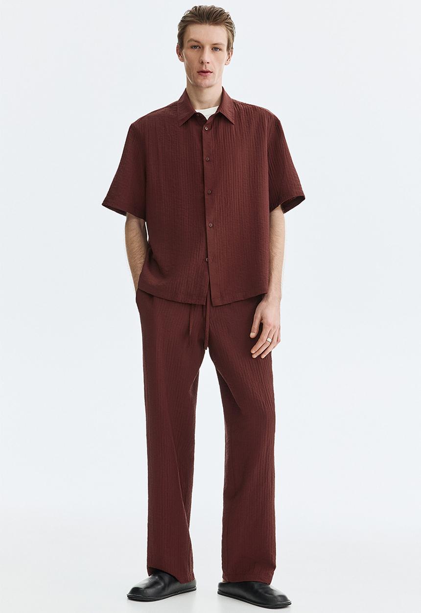 H&M - Relaxed fit shirt - burgundy