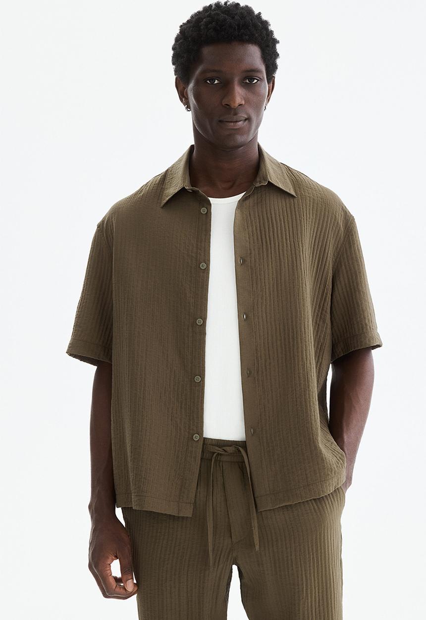 H&M - Relaxed fit shirt - khaki green