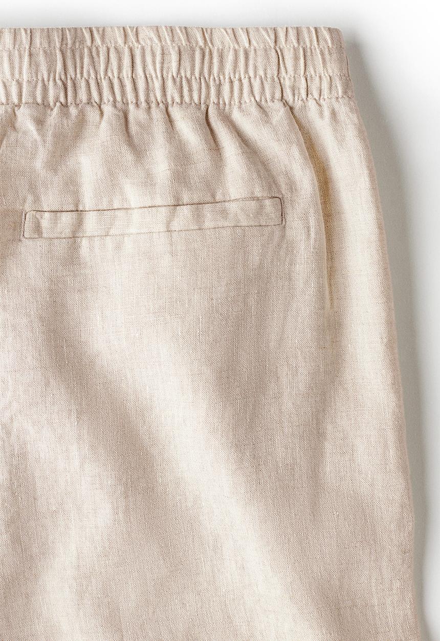 H&M - Relaxed fit linen shorts - light beige