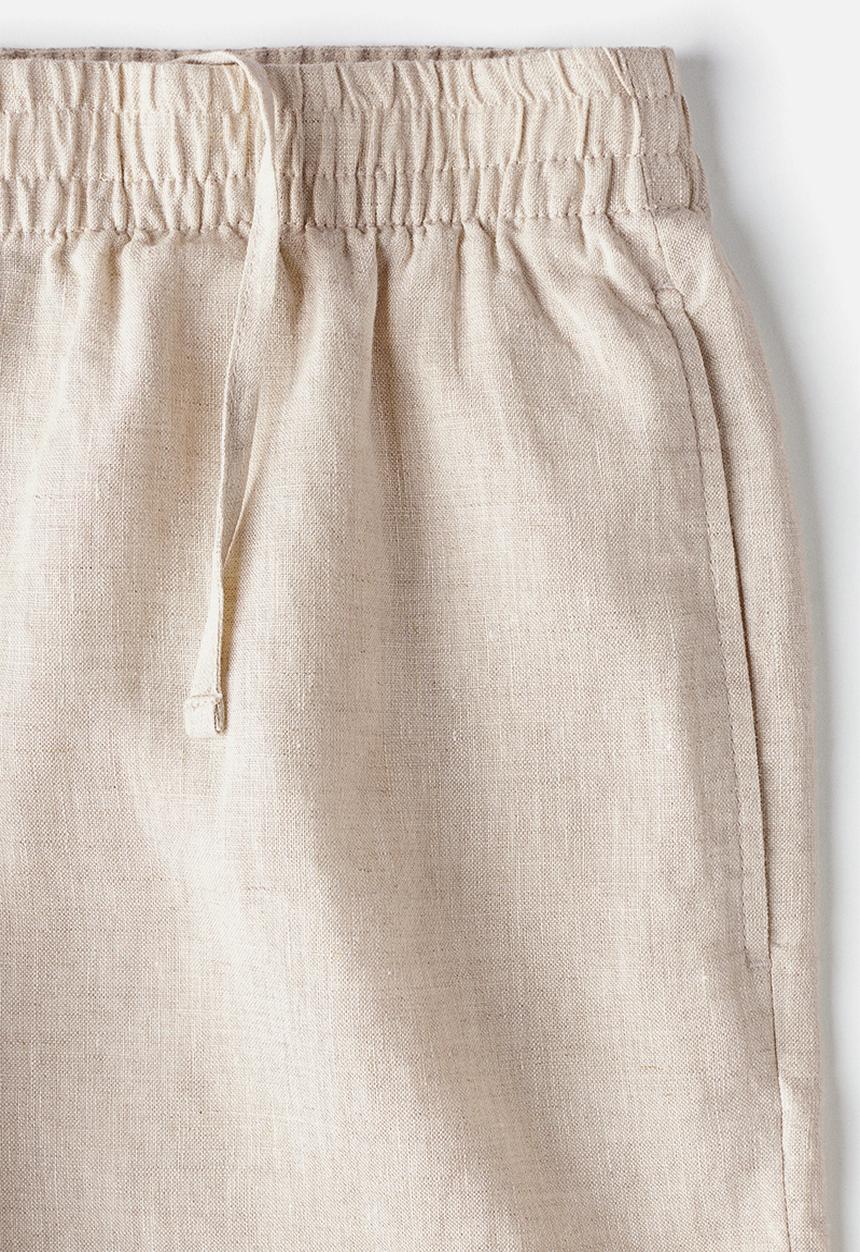 H&M - Relaxed fit linen shorts - light beige
