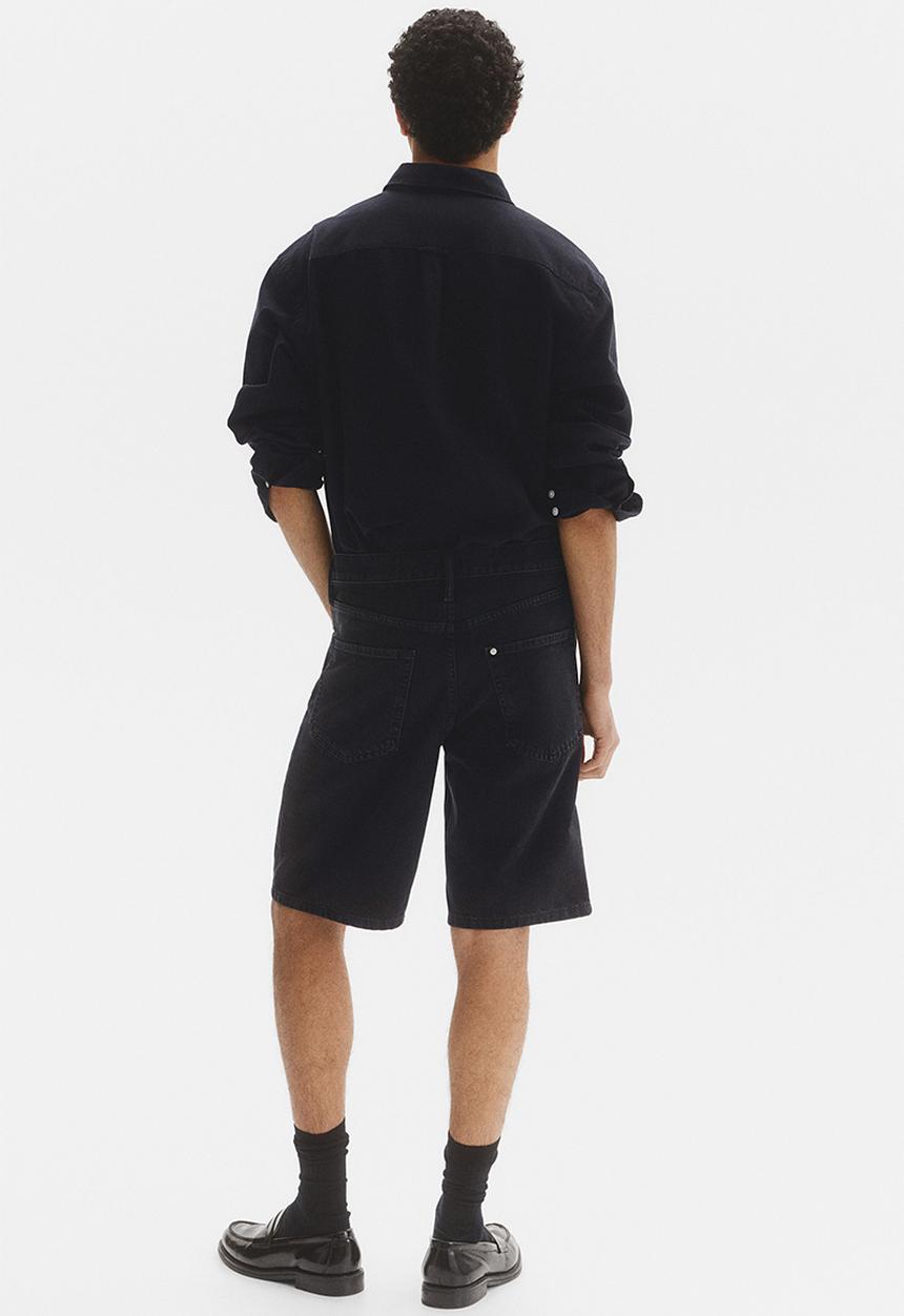 H&M - Relaxed fit denim shorts - denim black
