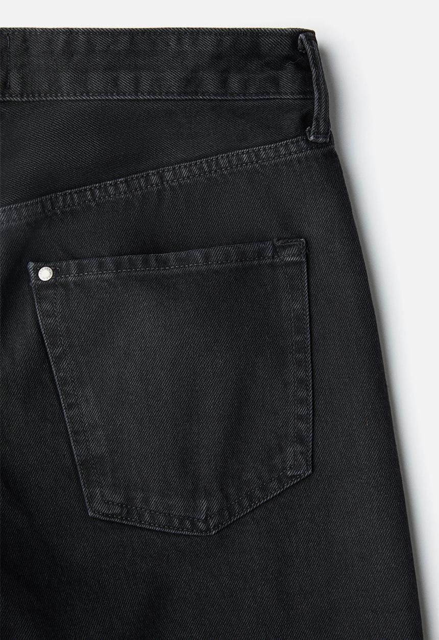 H&M - Relaxed fit denim shorts - denim black