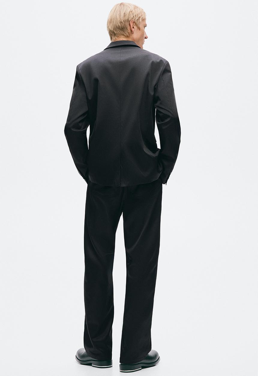 H&M - H&M Atelier:  Slim fit single-breasted twill jacket - black