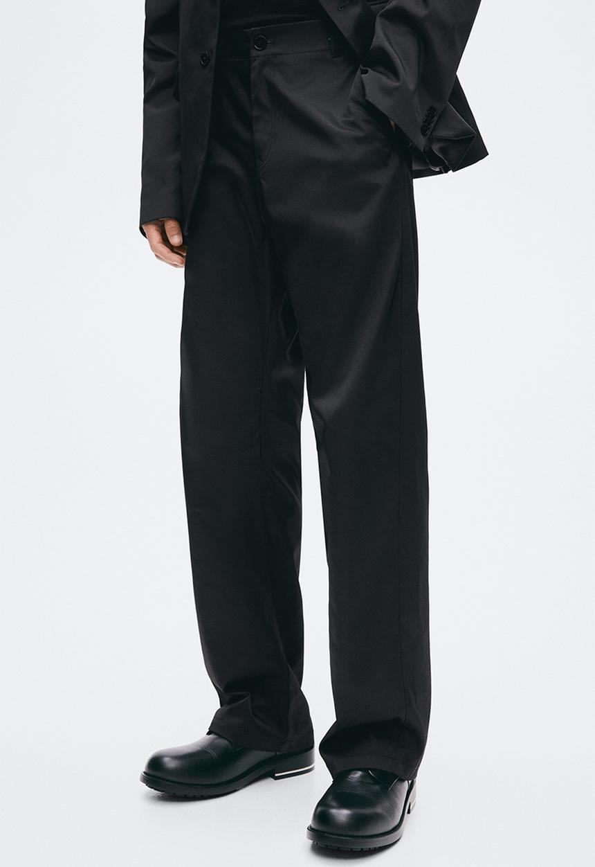 H&M - H&M Atelier:  Slim fit tailored twill trousers - black