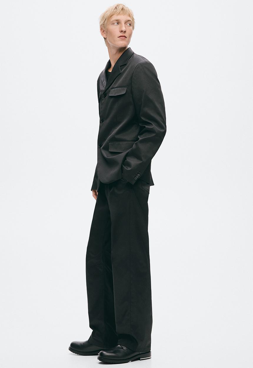 H&M - H&M Atelier:  Slim fit tailored twill trousers - black