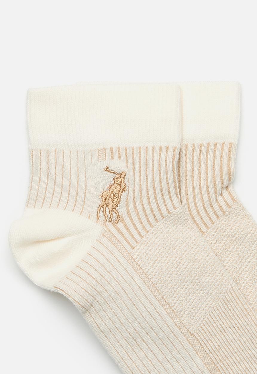 POLO - Rib Stripe Sport Sock - Stone