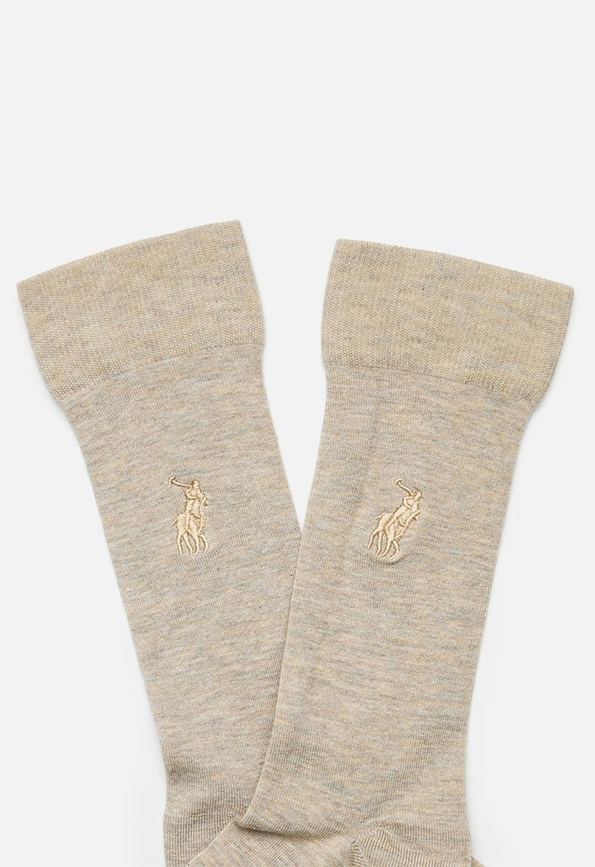POLO - Icon Pony Mulberry Silk Sock - Stone Melange