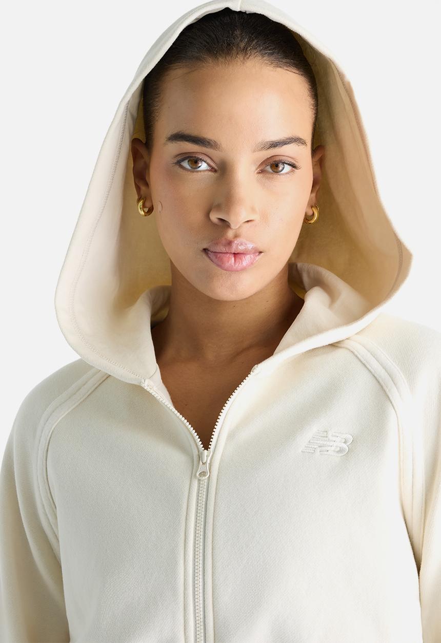 New Balance  - New Balance Brushed Coastal Fleece Full Zip  - Linen