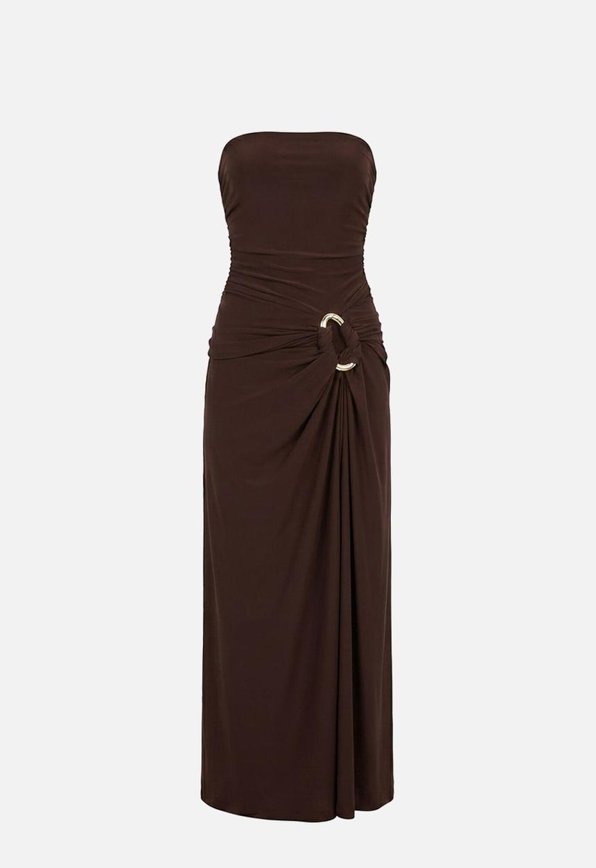 Forever New - Keely strapless jersey maxi dress in bitter chocolate