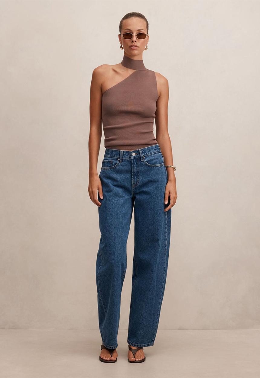 Forever New - Emma Mid-Rise Barrel Jeans in Mid Wash