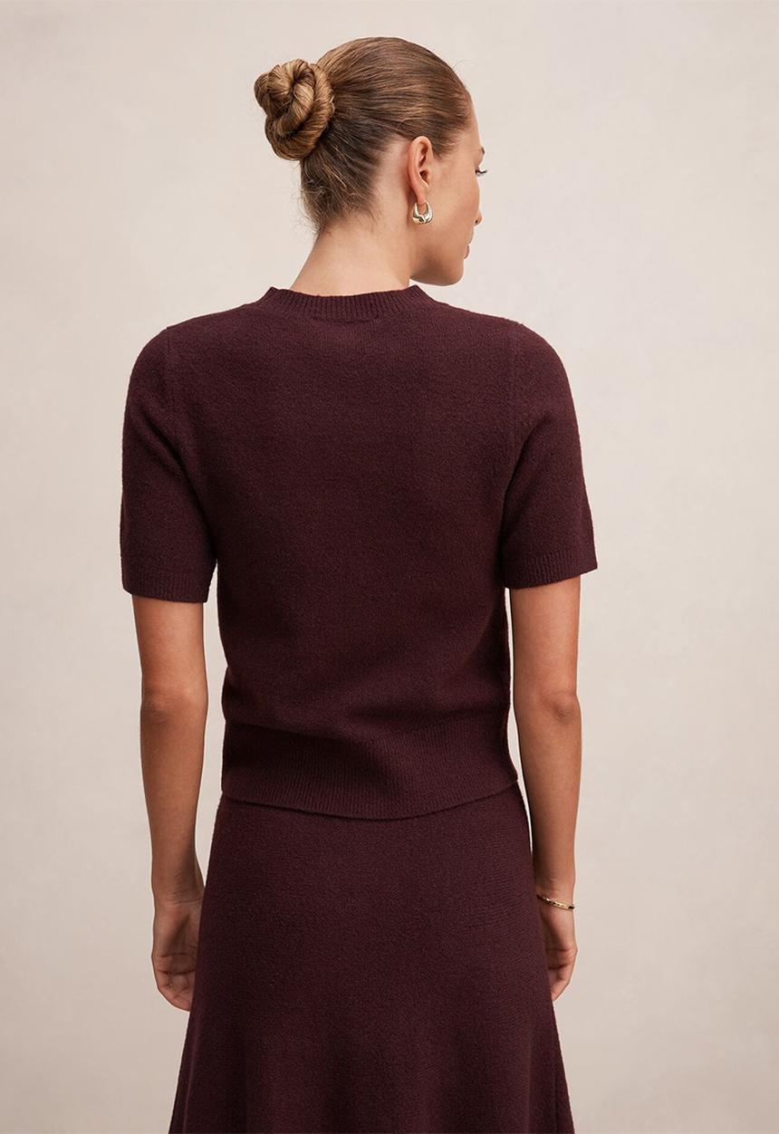 Forever New - Elliotte knitted T-shirt - plum