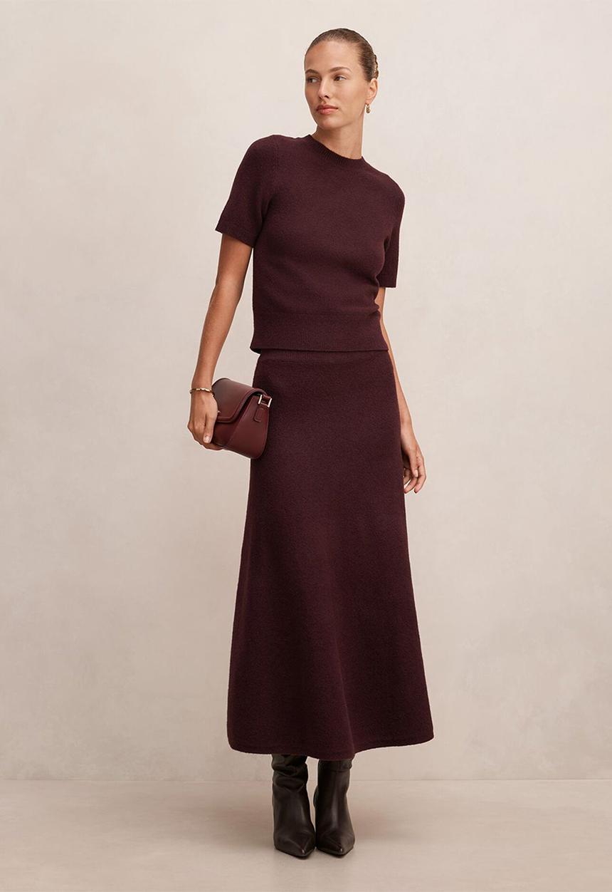 Forever New - Elliotte knitted T-shirt - plum