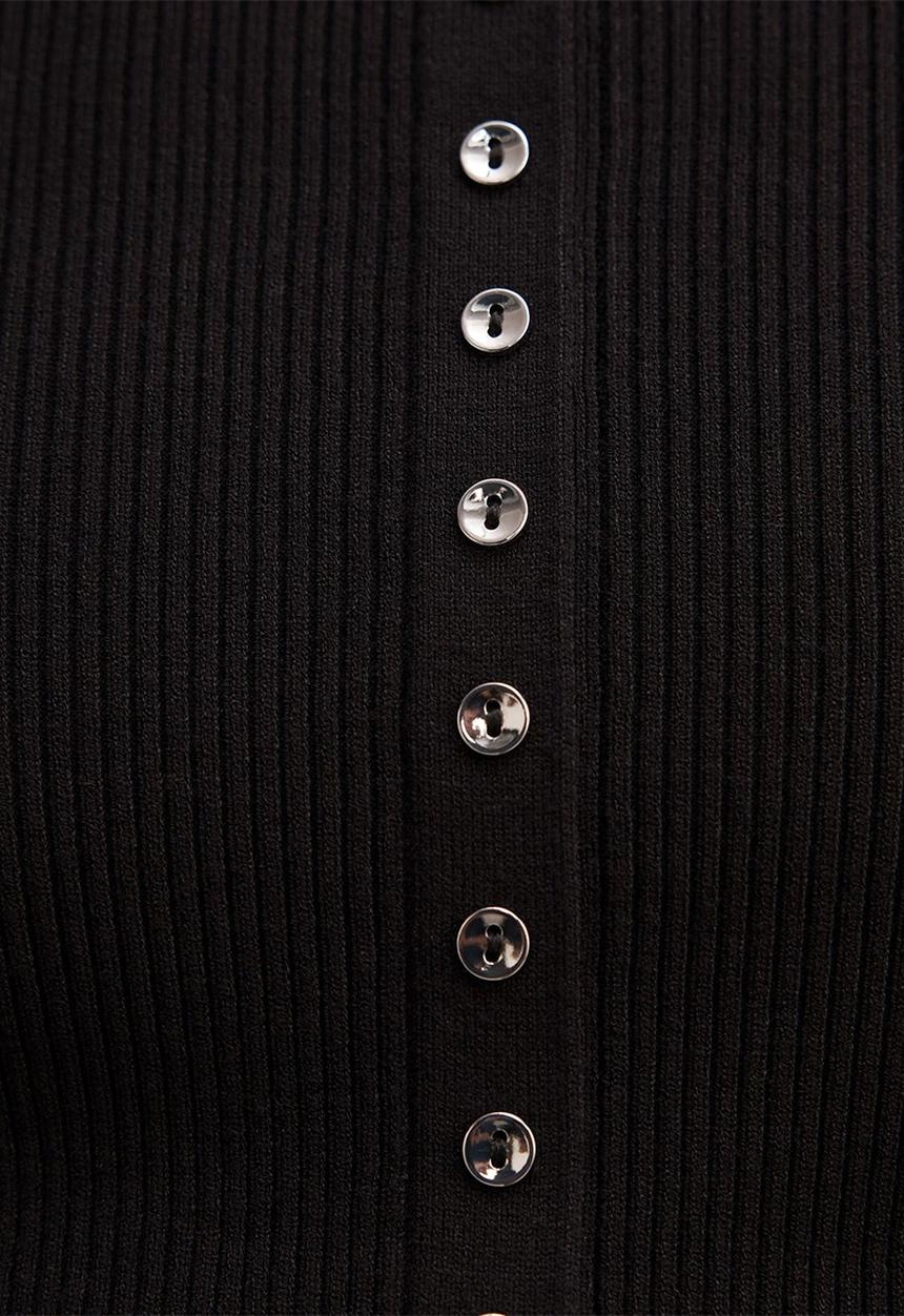 Forever New - Francis button detail top in black