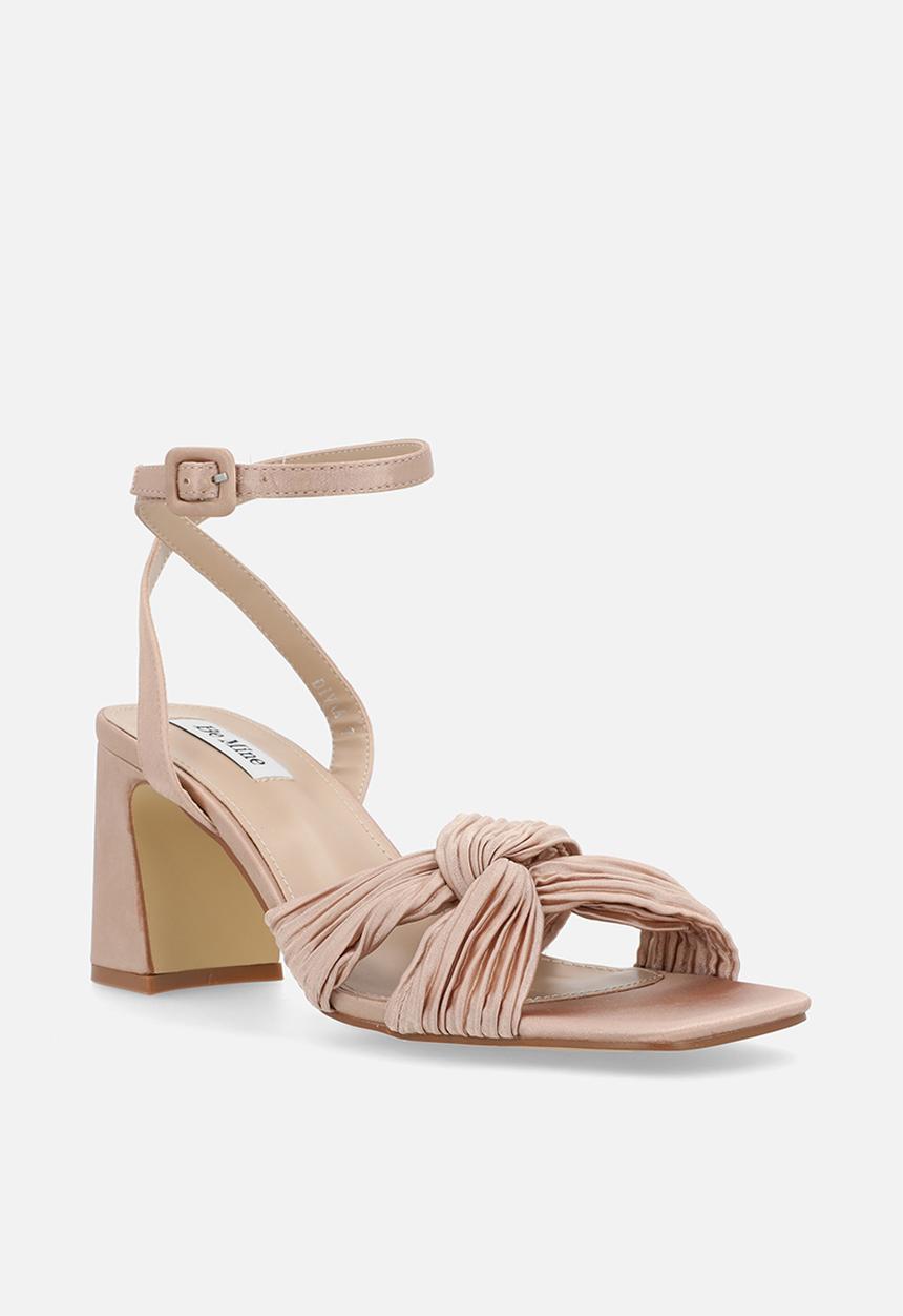 Be Mine - Divaa ankle strap heel- blush satin