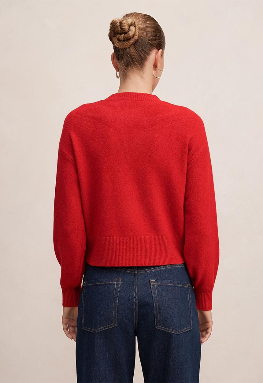 Forever New - Ruby crew neck sweater in salsa