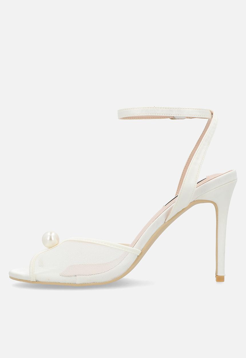 Be Mine - Kyree ankle strap heel - ivory satin