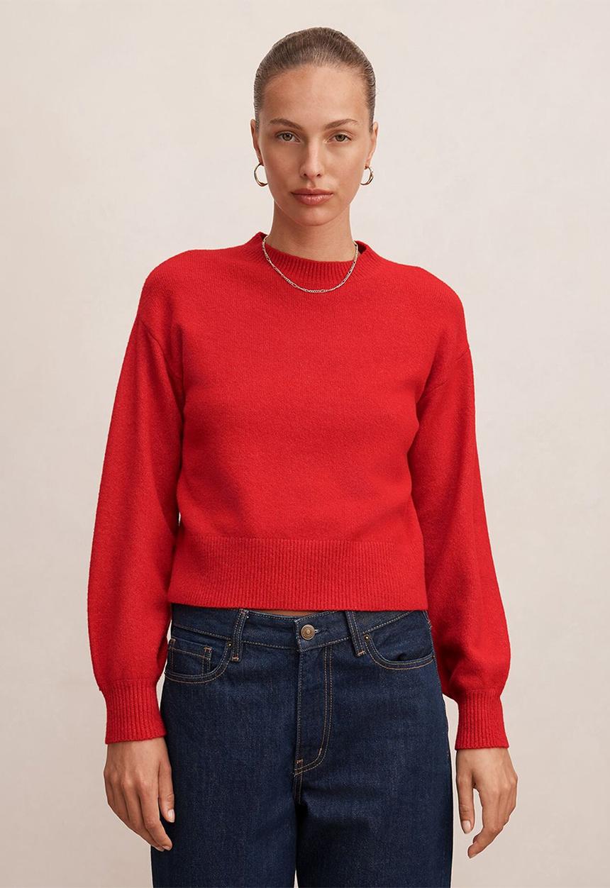 Forever New - Ruby crew neck sweater in salsa