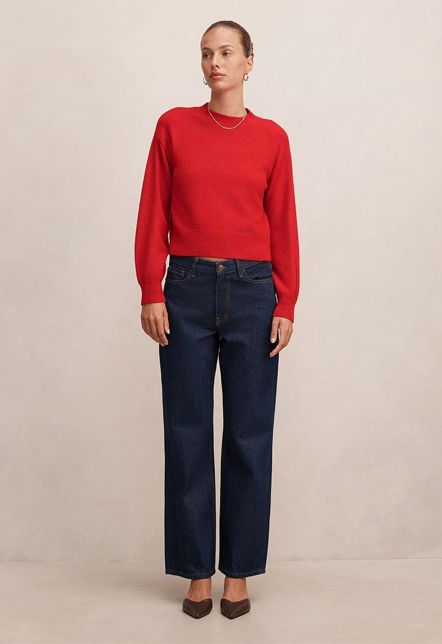 Forever New - Ruby crew neck sweater in salsa