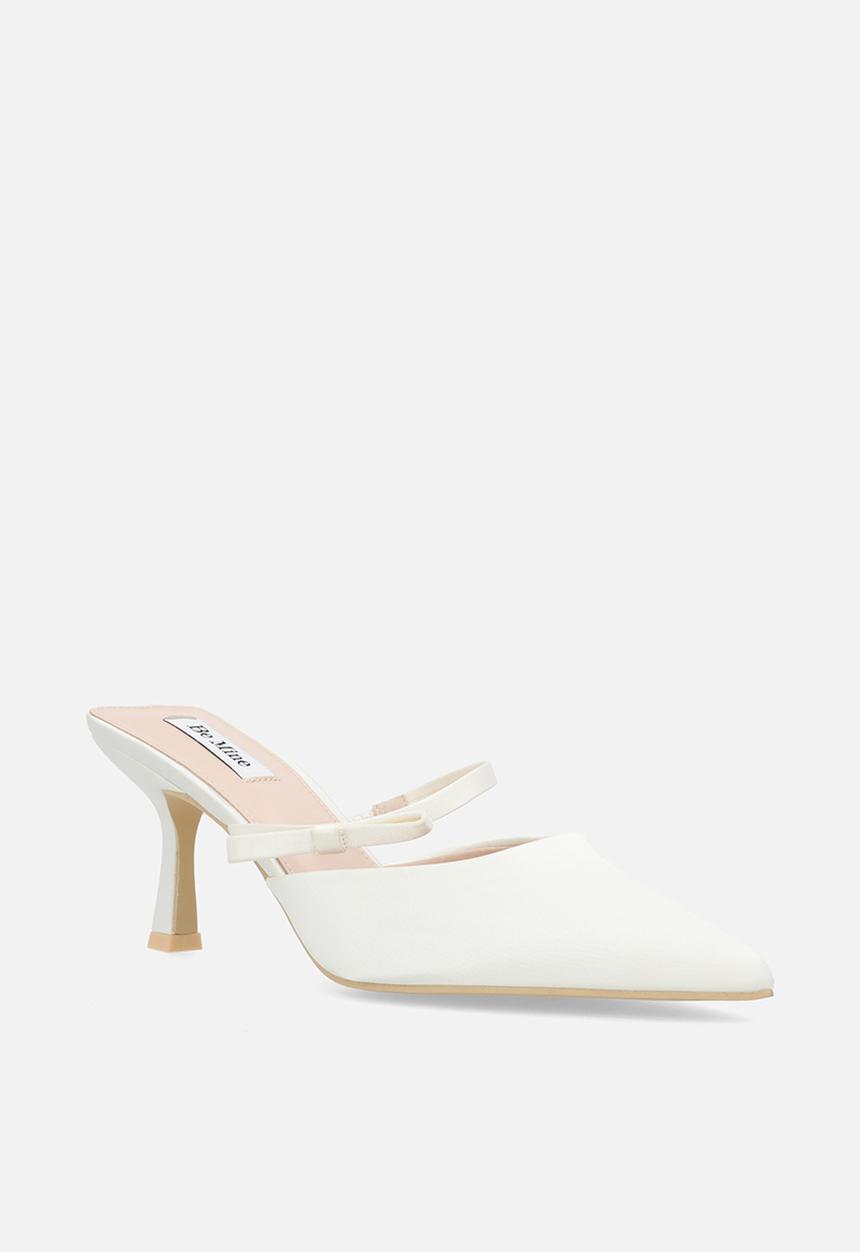 Be Mine - Demina heel - ivory satin
