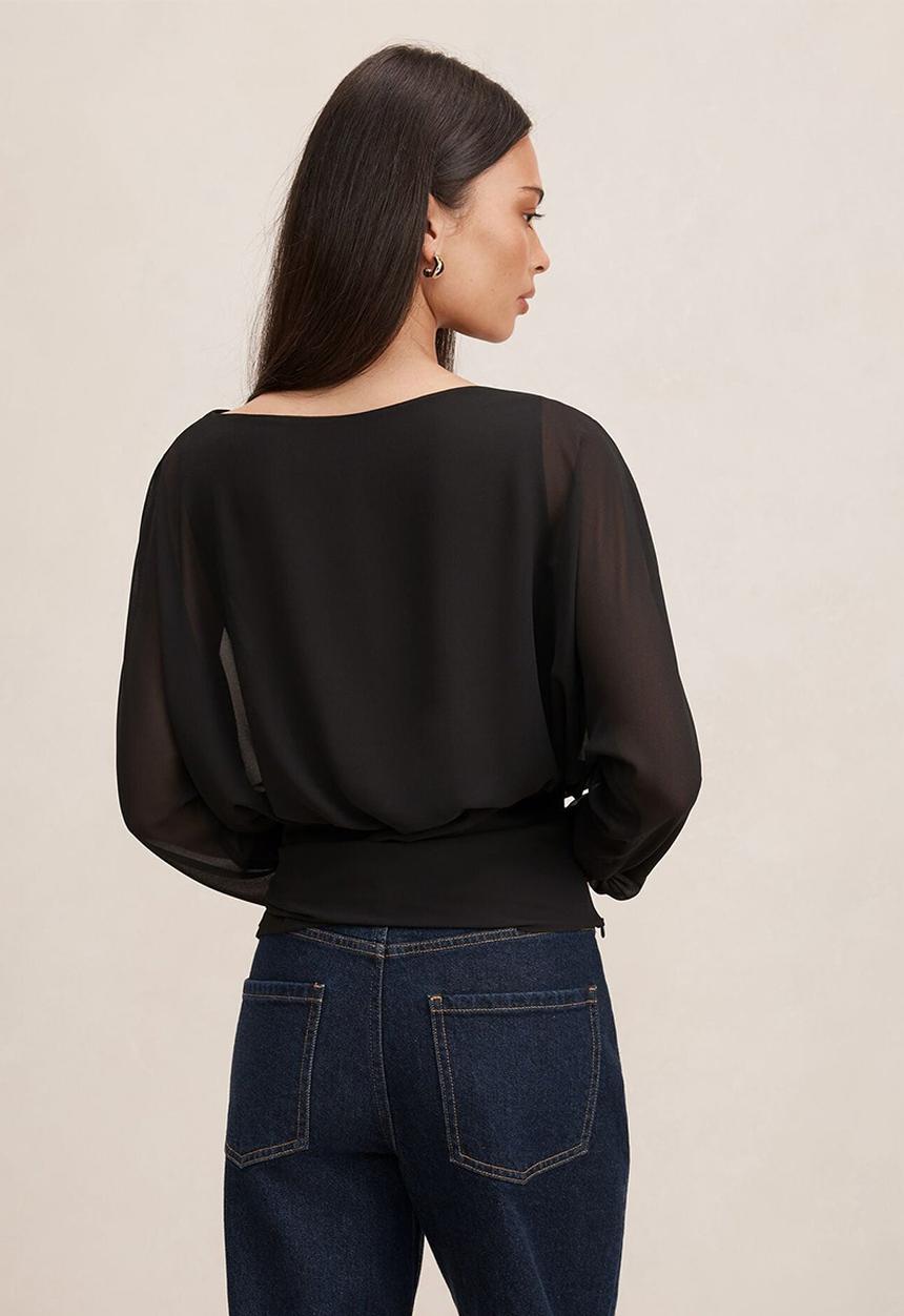 Forever New - Jessie batwing top - black