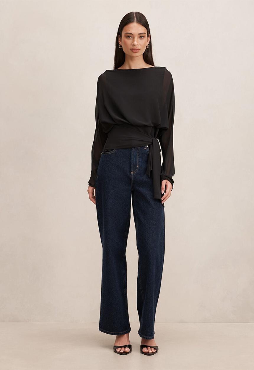Forever New - Jessie batwing top - black