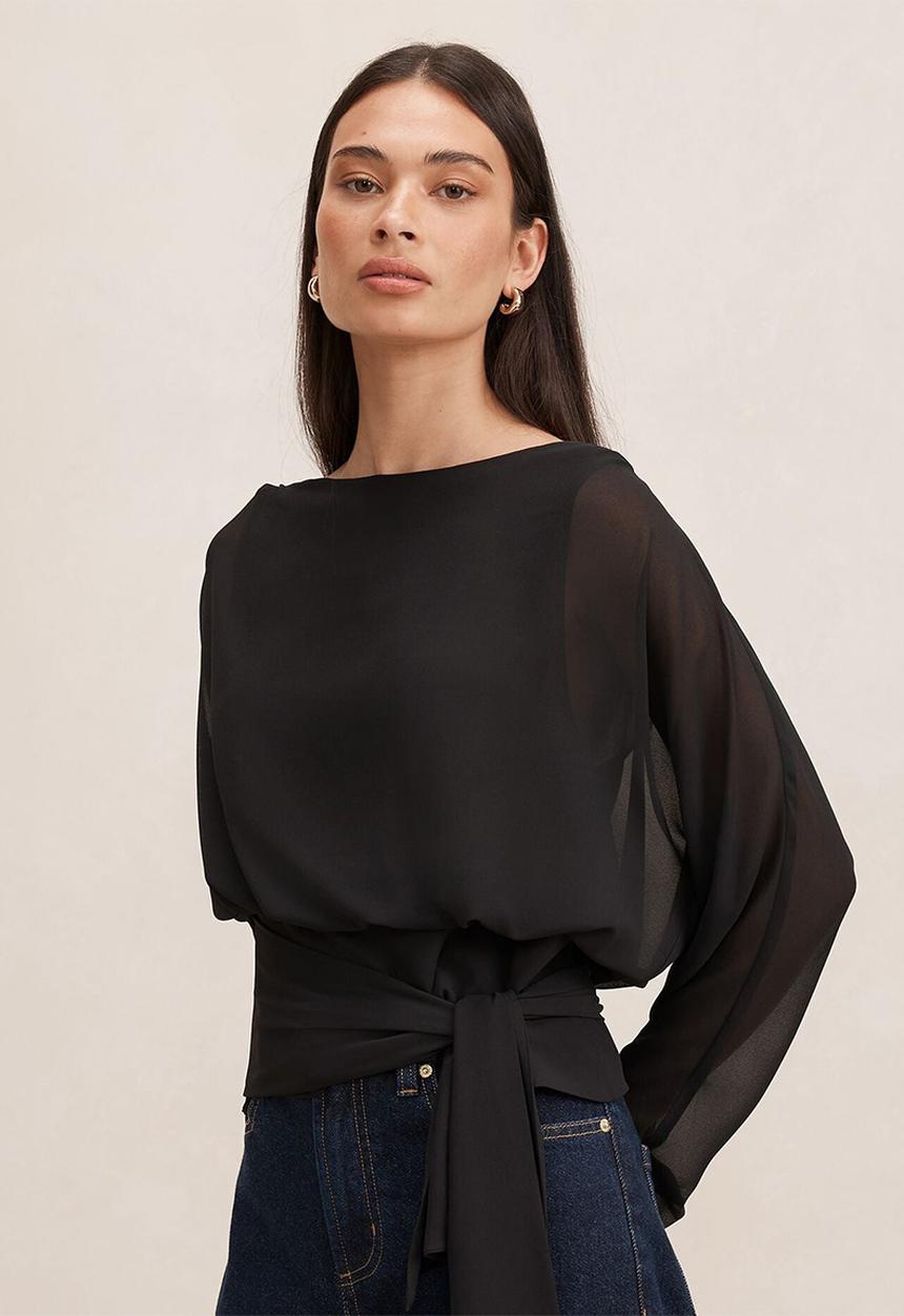 Forever New - Jessie batwing top - black