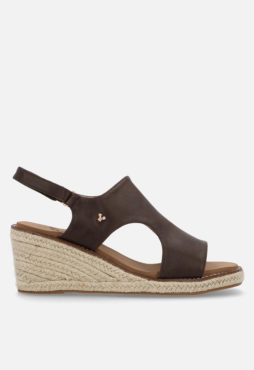 Butterfly Feet - Mila 2 espadrille wedge heel - chocolate