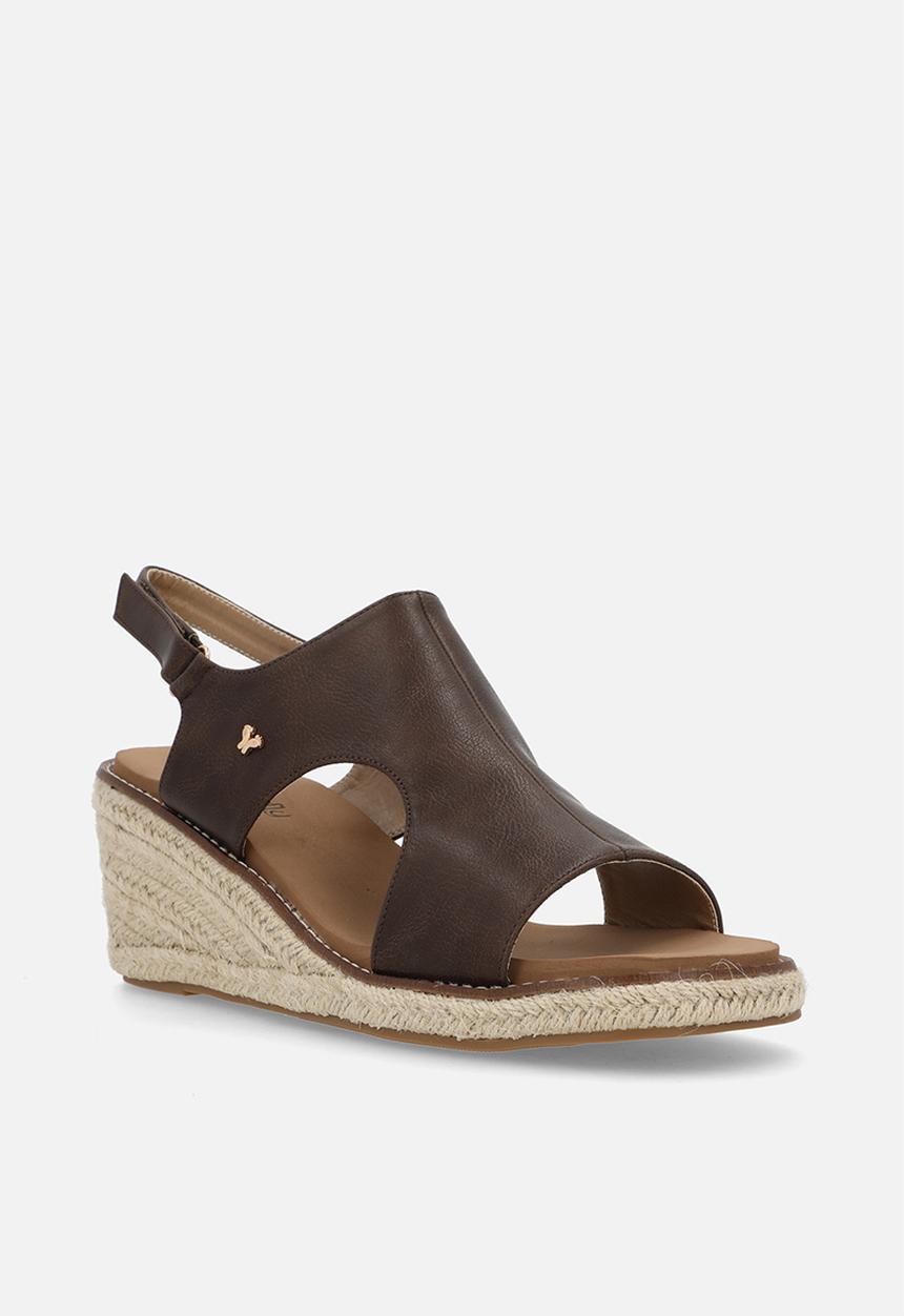 Butterfly Feet - Mila 2 espadrille wedge heel - chocolate
