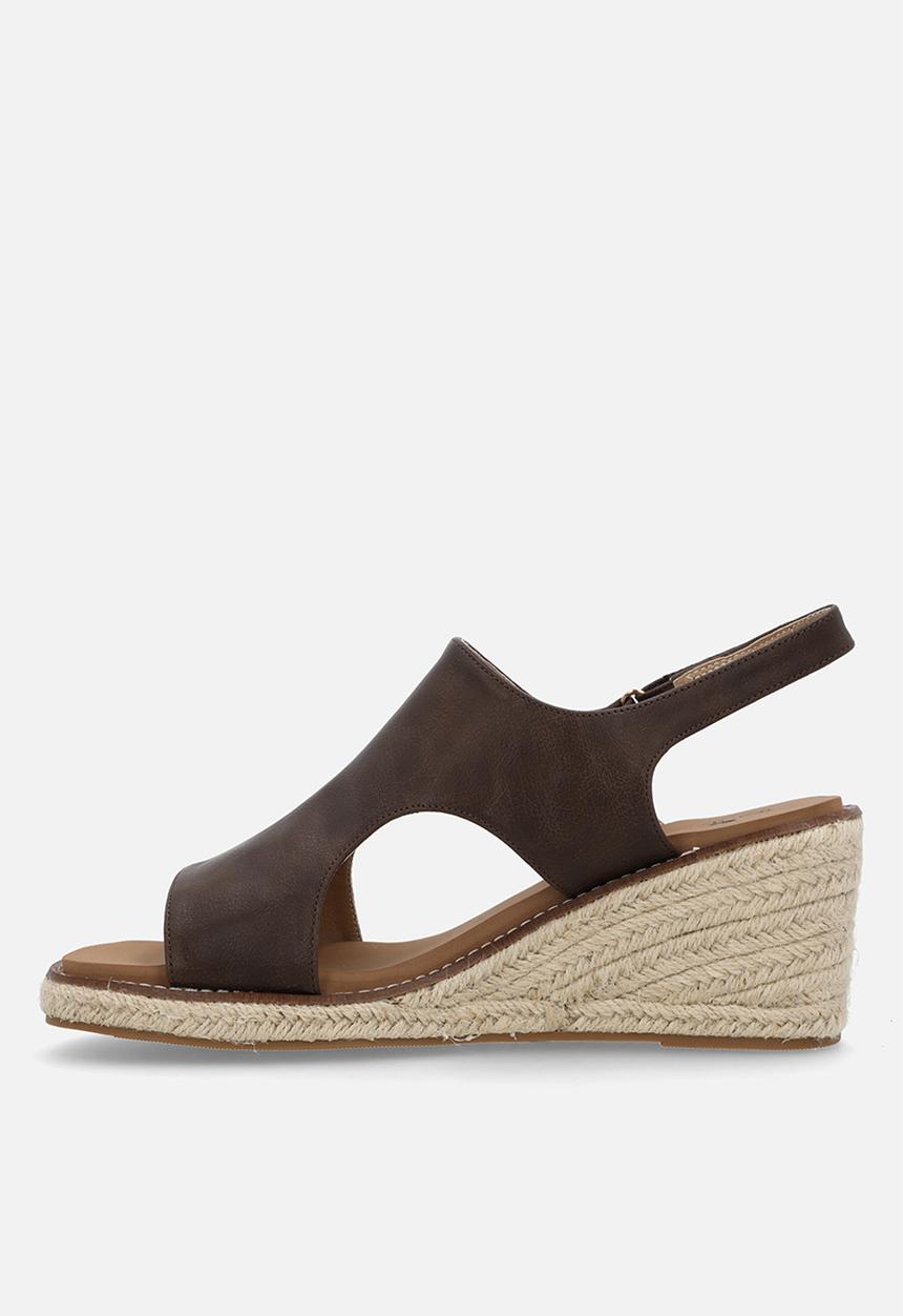 Butterfly Feet - Mila 2 espadrille wedge heel - chocolate