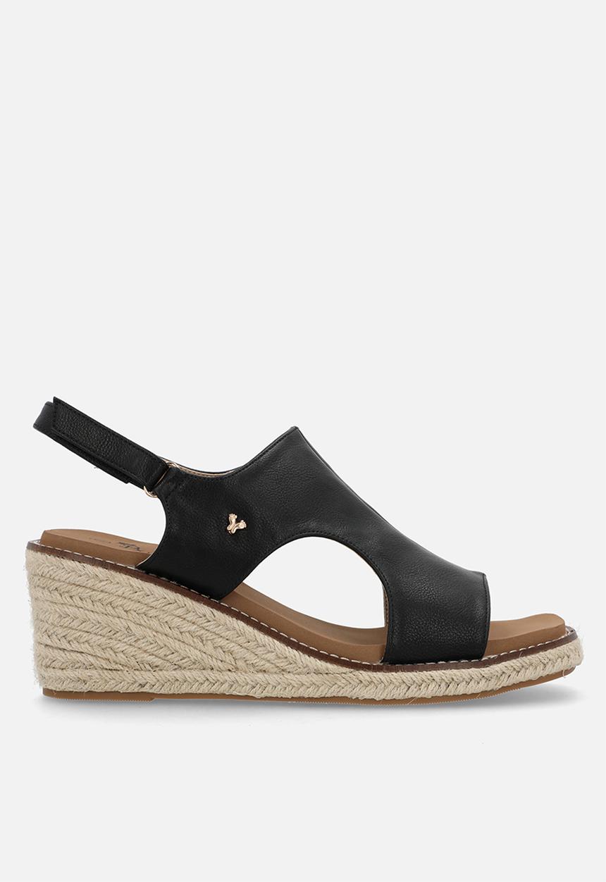 Butterfly Feet - Mila 2 espadrille wedge heel - black