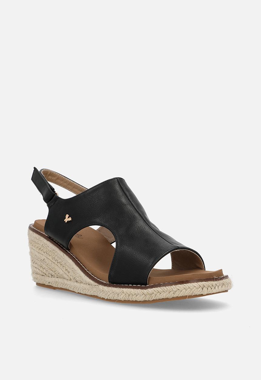 Butterfly Feet - Mila 2 espadrille wedge heel - black